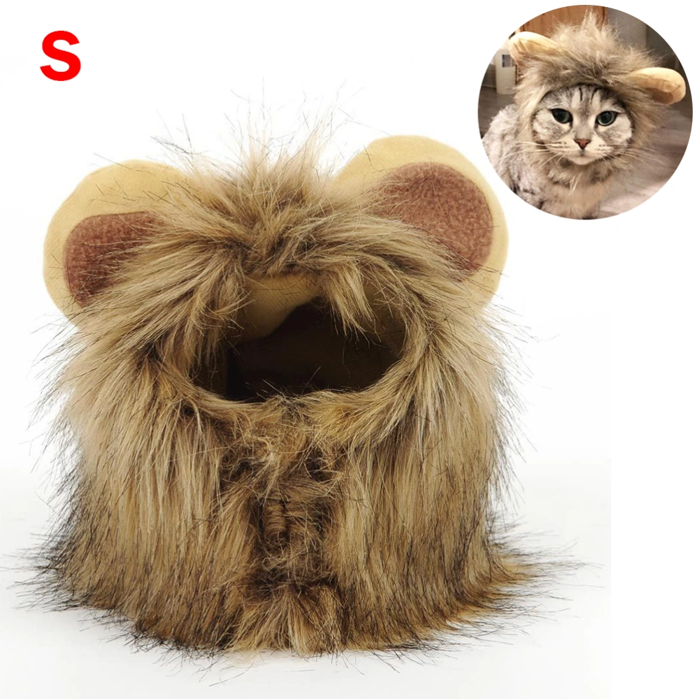 Mane Wig for Cat Pet Adjustable Washable Comfortable Hair Cat Clothes for Halloween Christmas Easter Festival Party