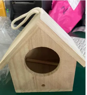 Outside Wooden Bird House Unfinished Birdhouses for Crafting Creating and Decorating Home Decor