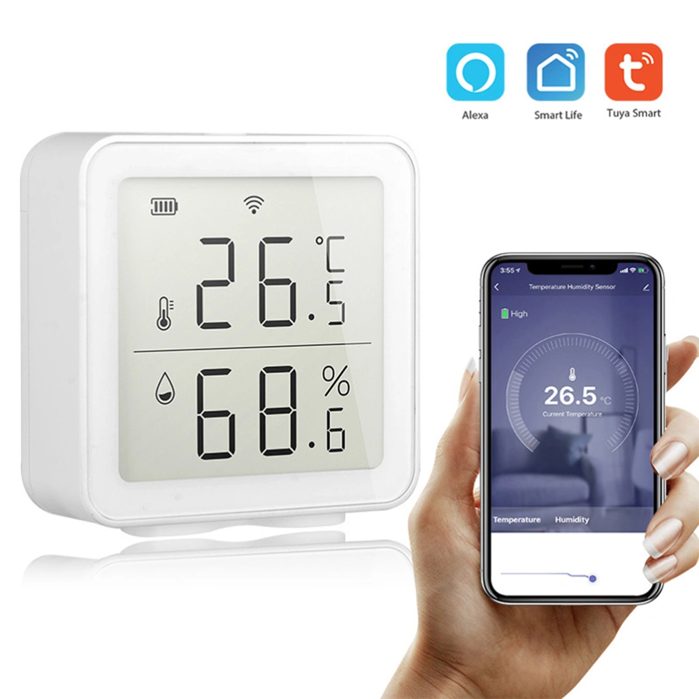 Smart WiFi Humidity Sensor Hygrometer Outdoor Indoor Thermometer Digital LCD Display Temperature Humidity Monitor