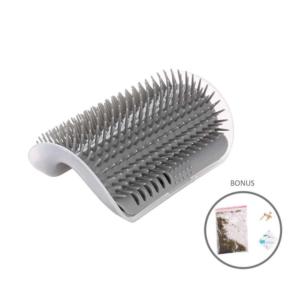 Lovely Pet Cat Massage Device Self Groomer With Cat Nip Pet Toy For Cat Brush Comb