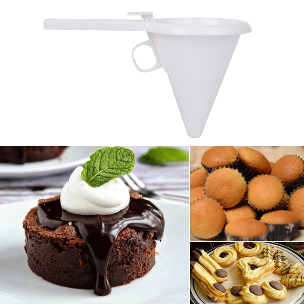 Hand Held Cream Funnel Mini Kitchen Funnel Plastic Liquid Dispenser