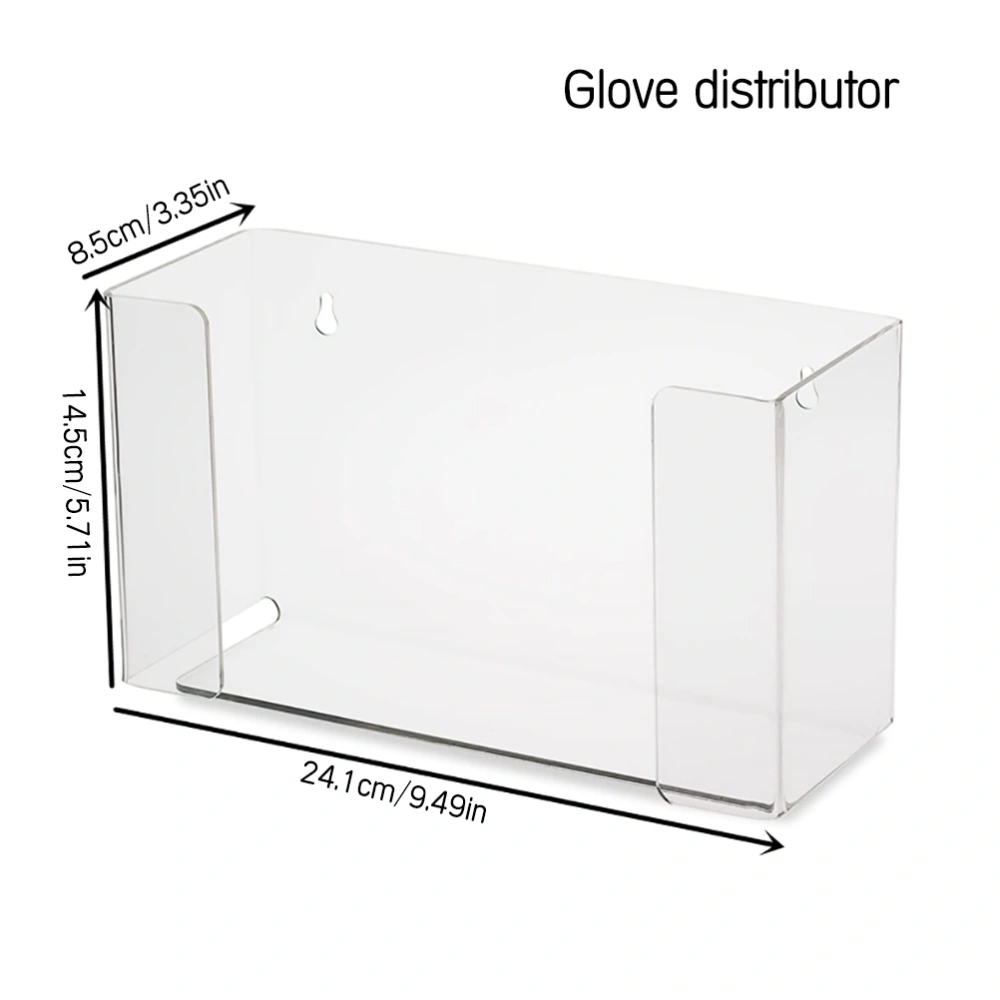 Dustproof Transparent Disposable Gloves Dispenser Wall Mount Clear Acrylic Gloves Storage Box Container