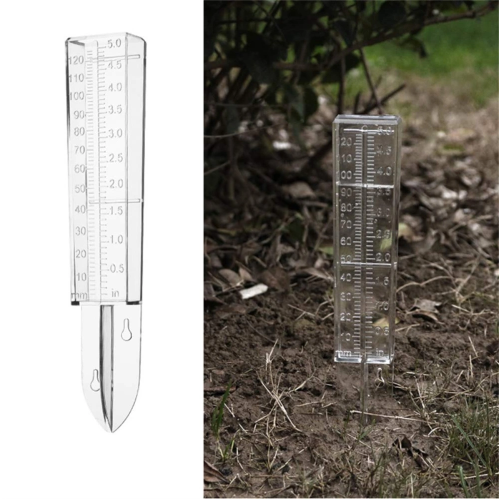 120ml Rain Gauge Dual Scale Plastic Rain Gauge Outdoor Rain Measuring Tool