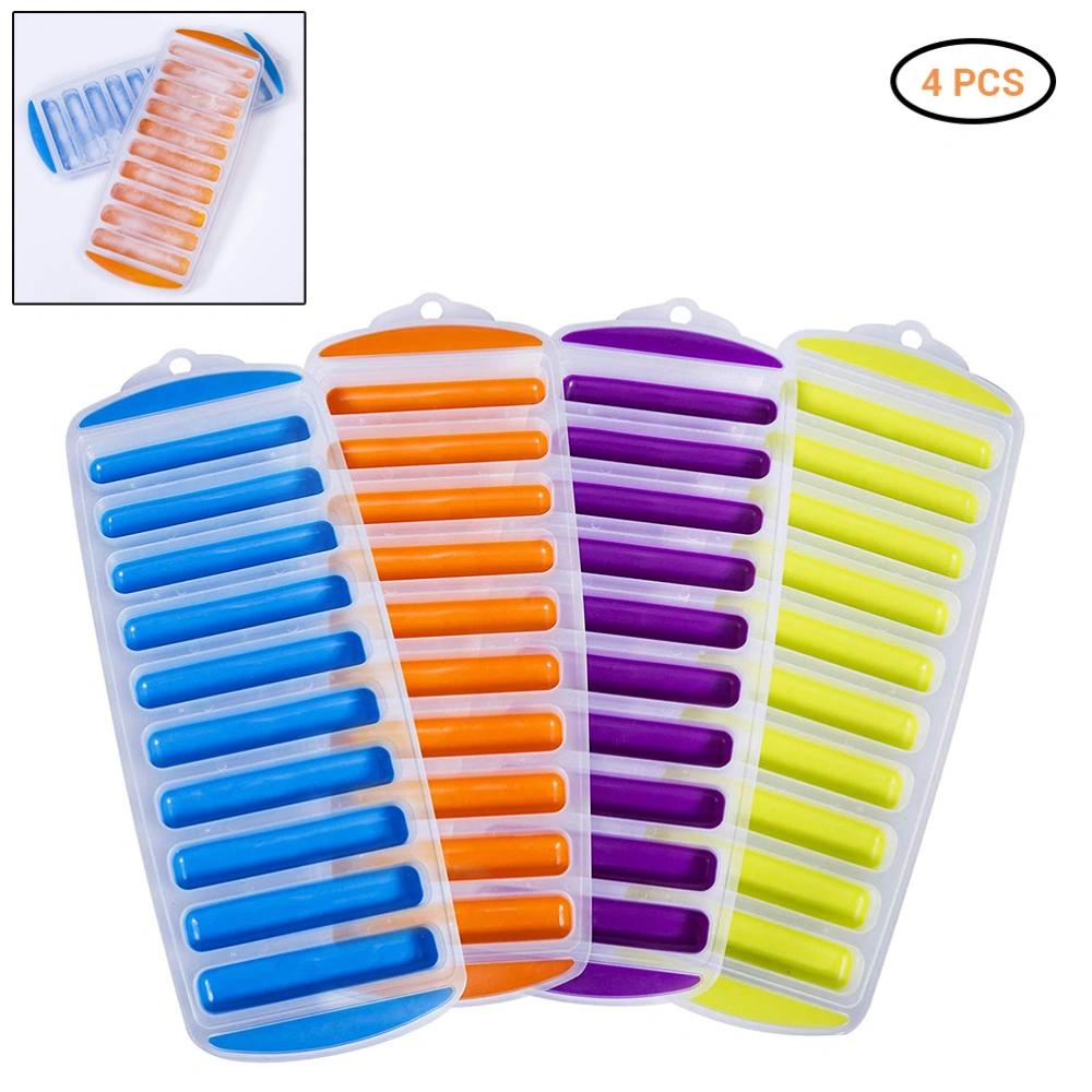 Silicone Ice Stick Cube Trays Easy Push and Out Ice Stick Cube Molds Water Bottle Ice Stick Tray for Sports and Water Bottles