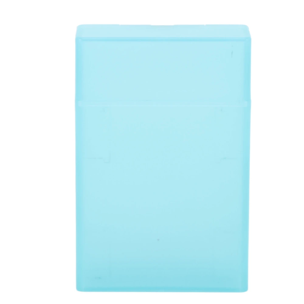 20 Capacity Thick Cigarette Case ABS Plastic Pocket Cigarette Box Sweatproof Smoking Storage Holder Transparent Blue