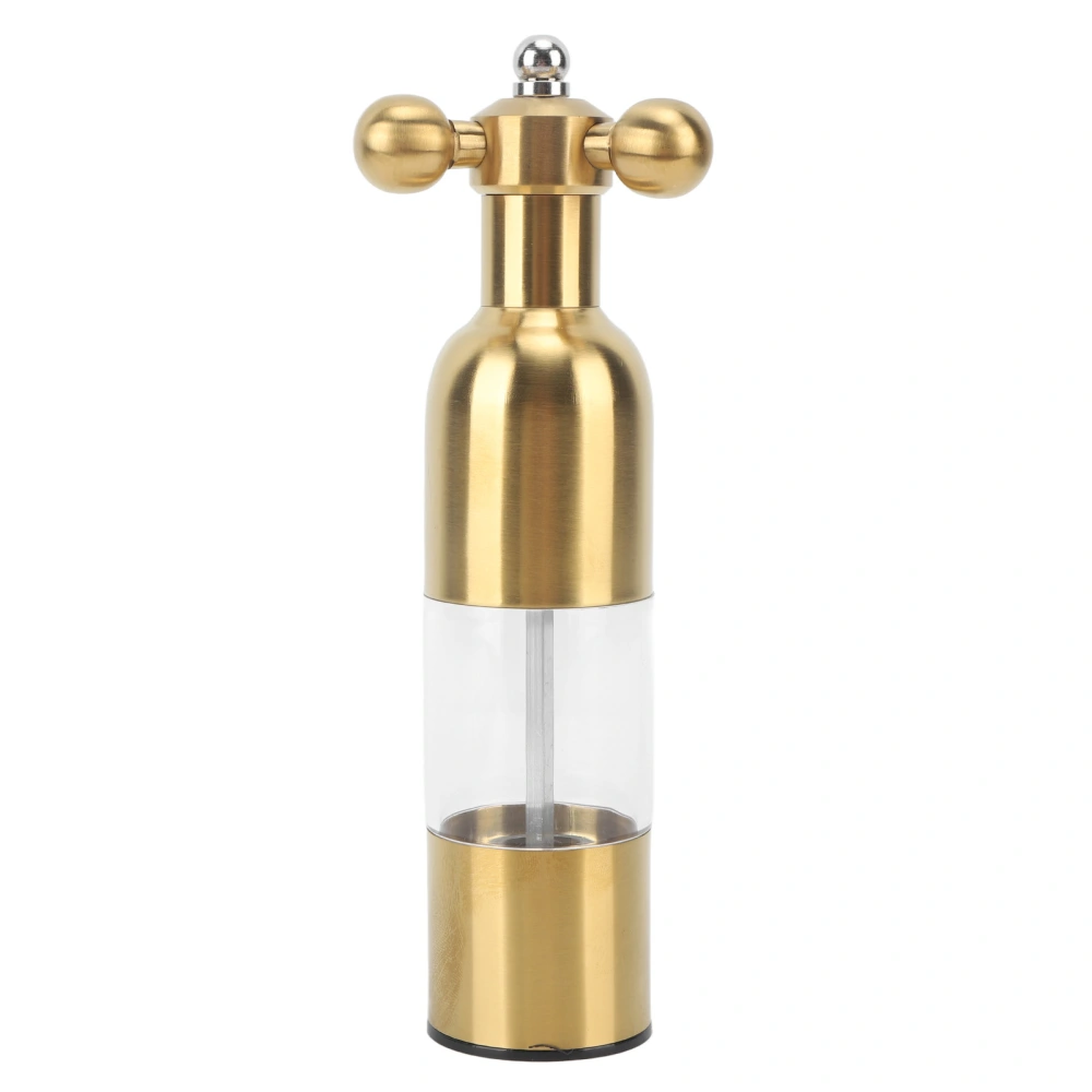 Pepper Mill Professional Refillable Ceramic Rotor Coarseness Adjustable Manual Pepper Salt Grinder for Kitchen Gold L