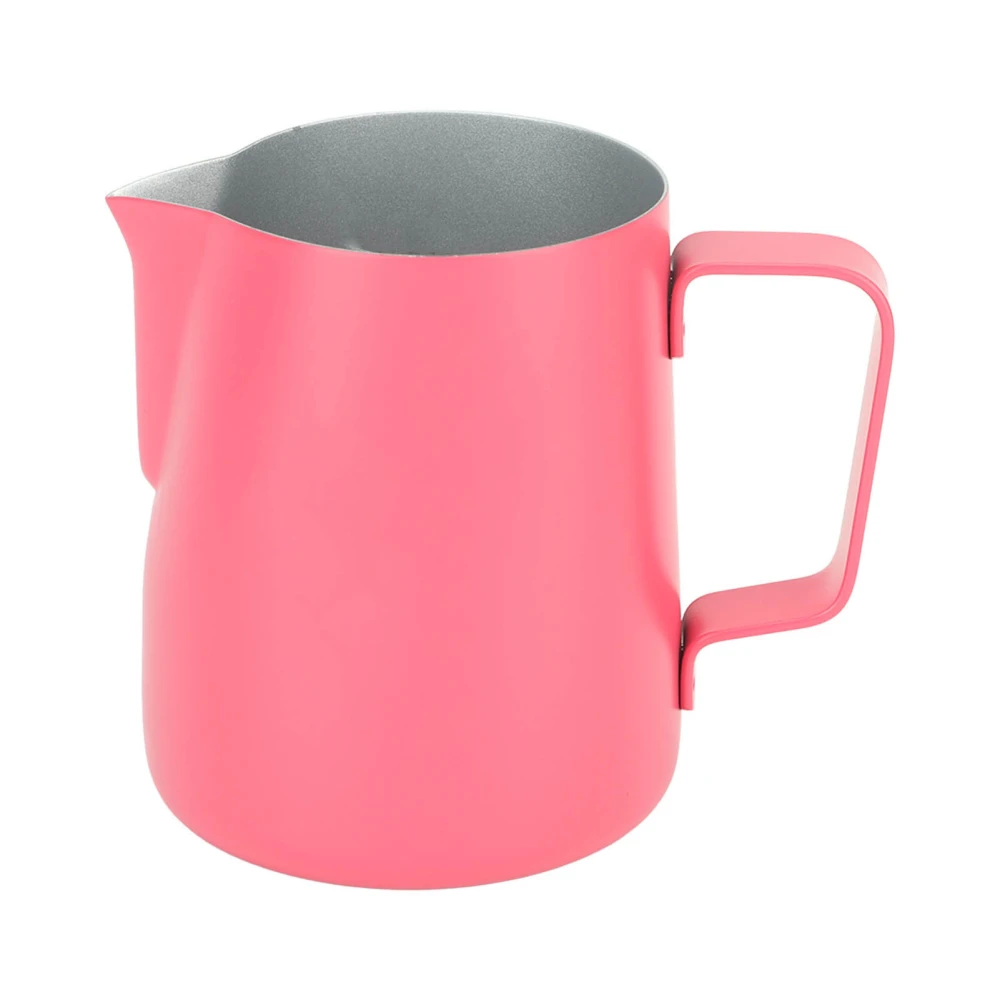 Milk Frothing Pitcher Stainless Steel 380ml Pointed Spout Milk Froth Cup Coffee Utensils Red