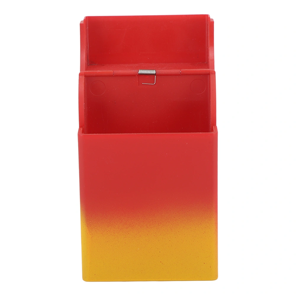 Clamshell Cigarette Case 20 Capacity ABS Portable Cigarette Holder Case for Cigarette Storage Red and Yellow Gradient