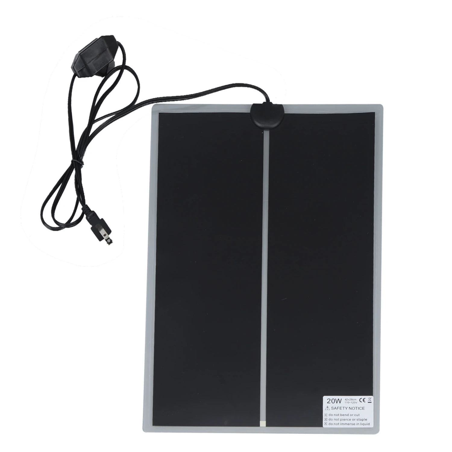 Reptile Terrarium Heat Pad Rapid Heating US Plug 110 to 120V Waterproof Adjustable Temperature Reliable for Home Living Room Office 20W