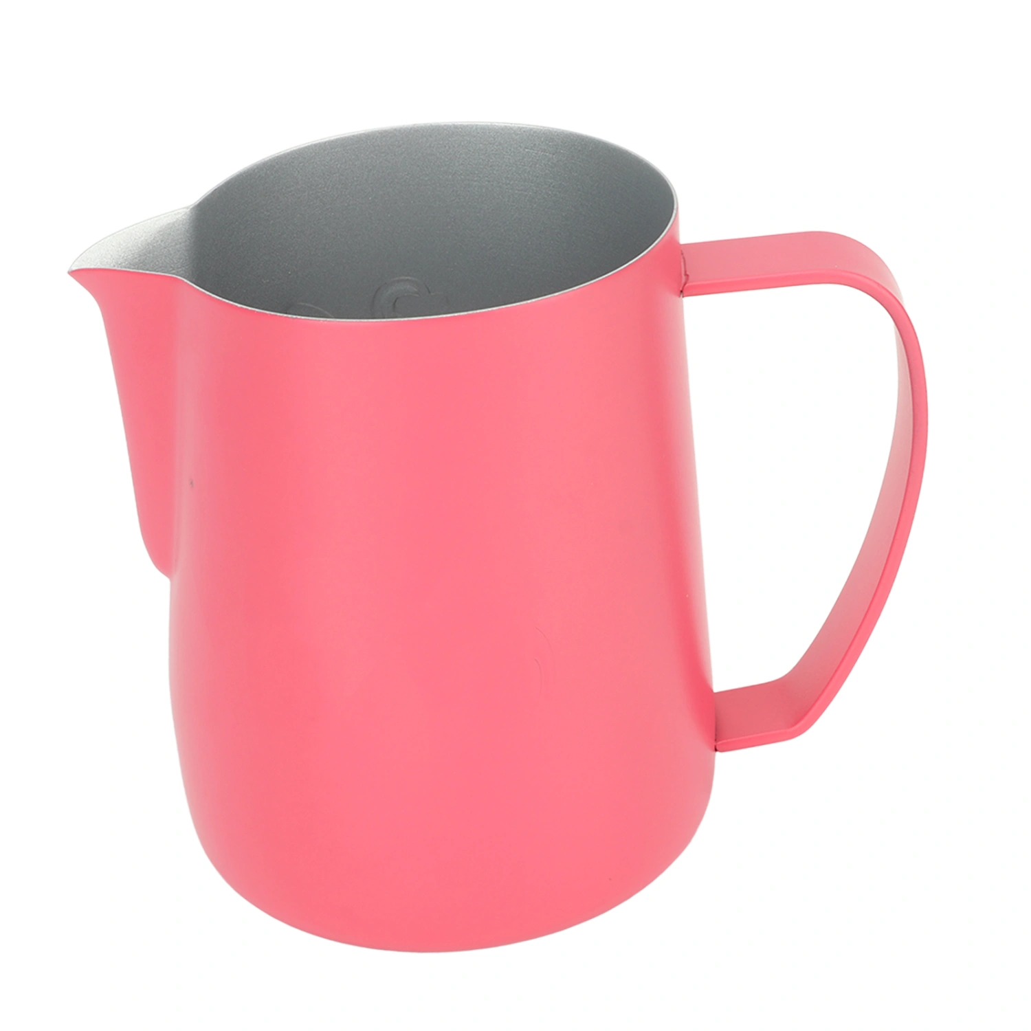 600ml Milk Frothing Pitcher Coffee Steaming Pitcher Stainless Steel Milk Coffee Art Frothing Pitcher Point Mouth Milk Jug Cup Cherry Red