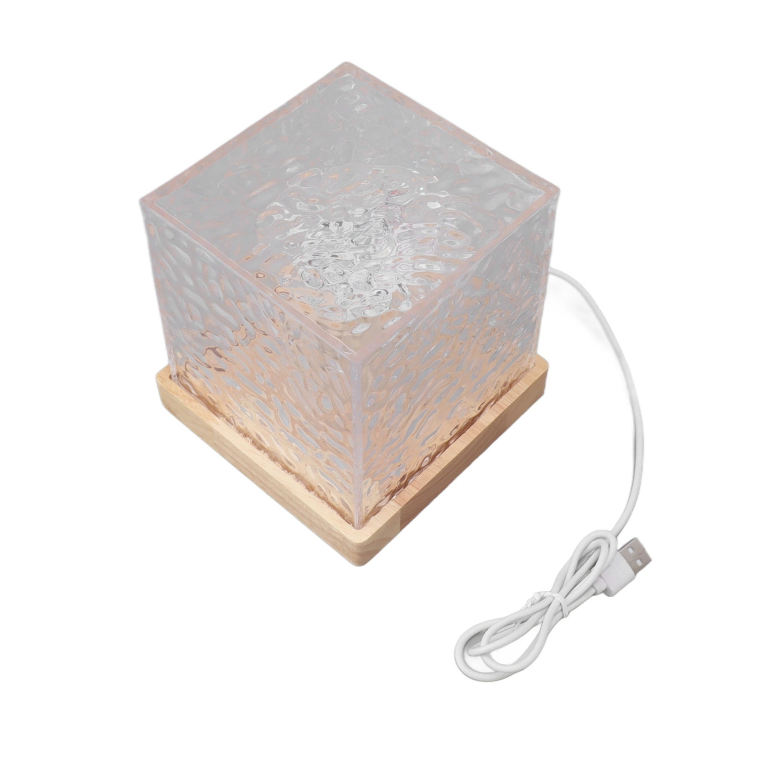 RGBW Light 16 Color Crystal Light Squared Dynamic Projection Remote Table Light for Living Room Office