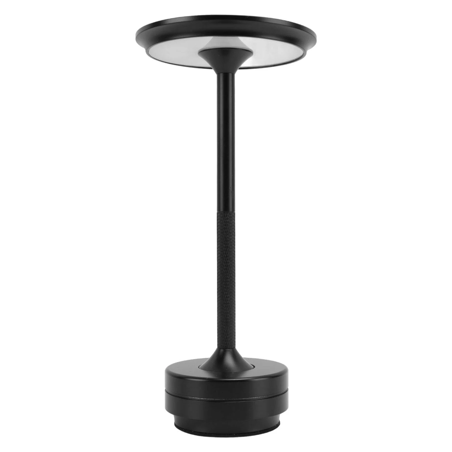 Cordless Table Lamp 3 Colors Stepless Dimming LED Table Lamp Rechargeable Touch Lamp Nightstand Lamp for Restaurant Bars Home Black