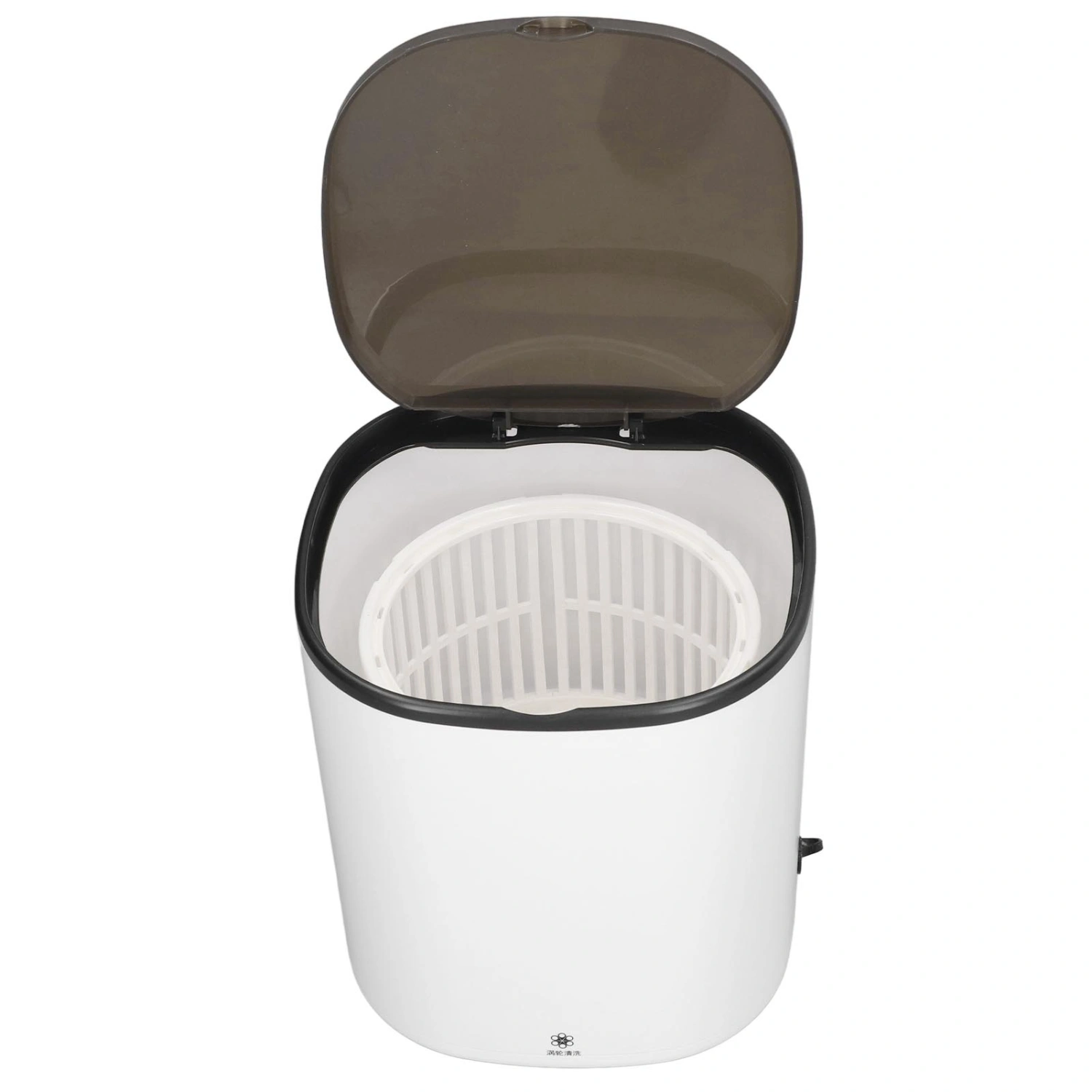 Portable Mini Washing Machine 4.5L Small Turbine Laundry Washer with Spin Drain Basket for Travel Apartment RV 100 to 240V White US Plug