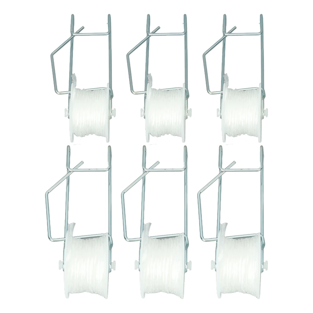 6PCS Tomato Support Hooks Greenhouse Tomato Roller Hooks Set Support Kit for Tomato Cherry 15 Meter Line