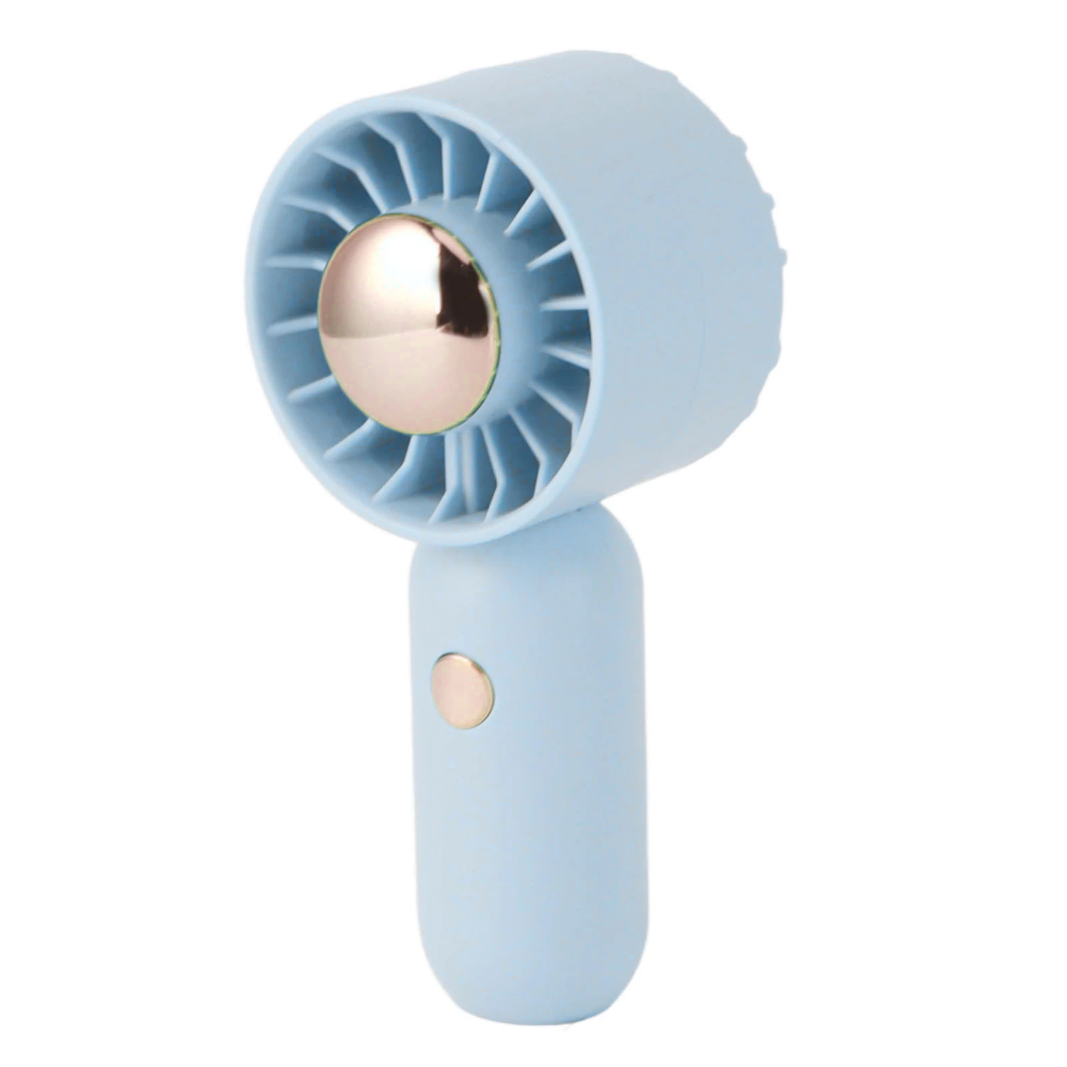Hand Held Fan Outdoor Portable USB Rechargeable Small Pocket Desk Fan for Students Blue