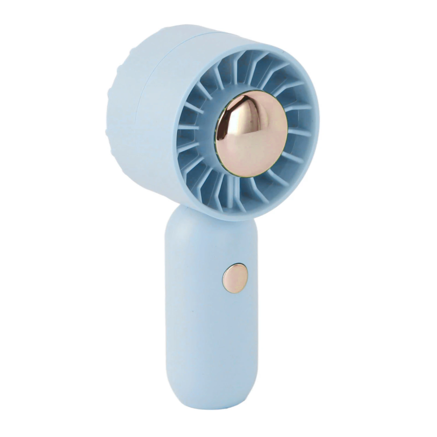 Hand Held Fan Outdoor Portable USB Rechargeable Small Pocket Desk Fan for Students Blue