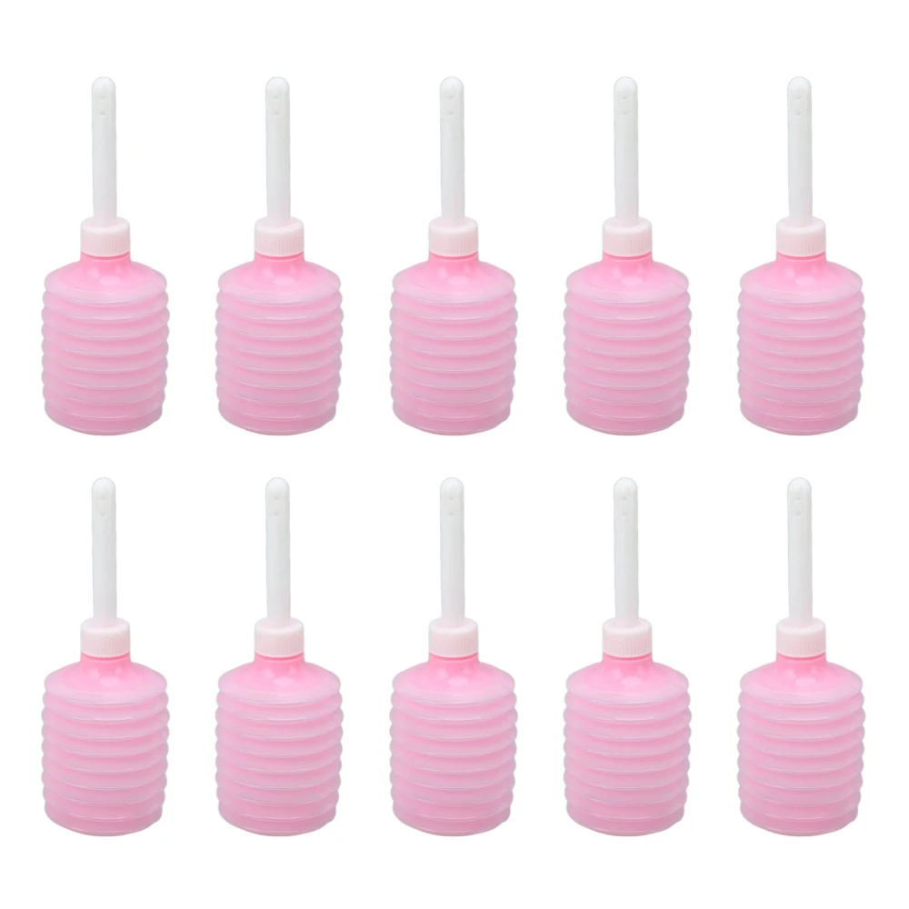 10 Pcs 200ml Enema Bulb Vaginal Douche Anal Douche Enema Water Bottle Disposable Enema Applicators Pink