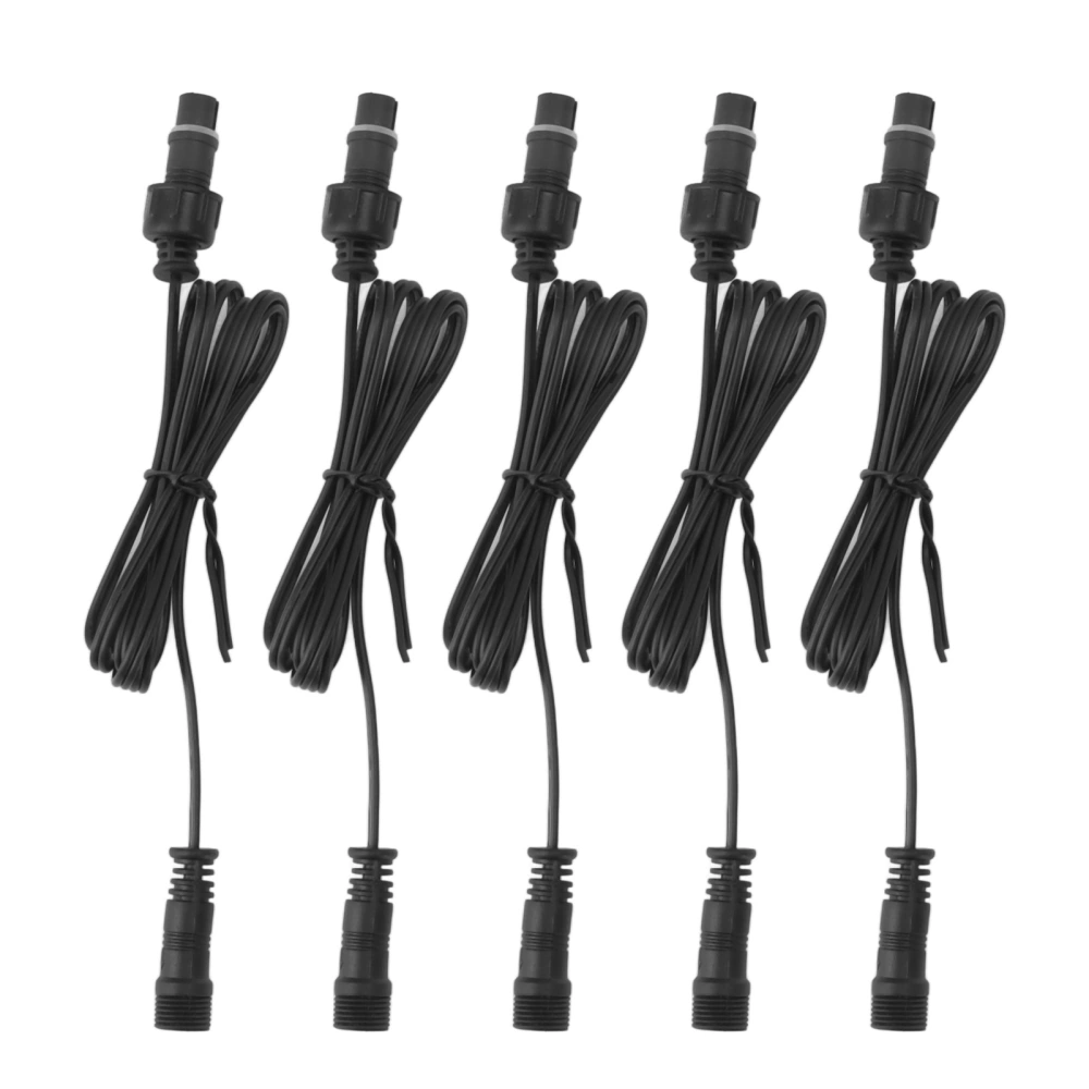 5 Pcs 3.3ft Deck Light Extension Cable 2 Pin IP67 Waterproof Extension Cord Male Female Connector for Outdoor