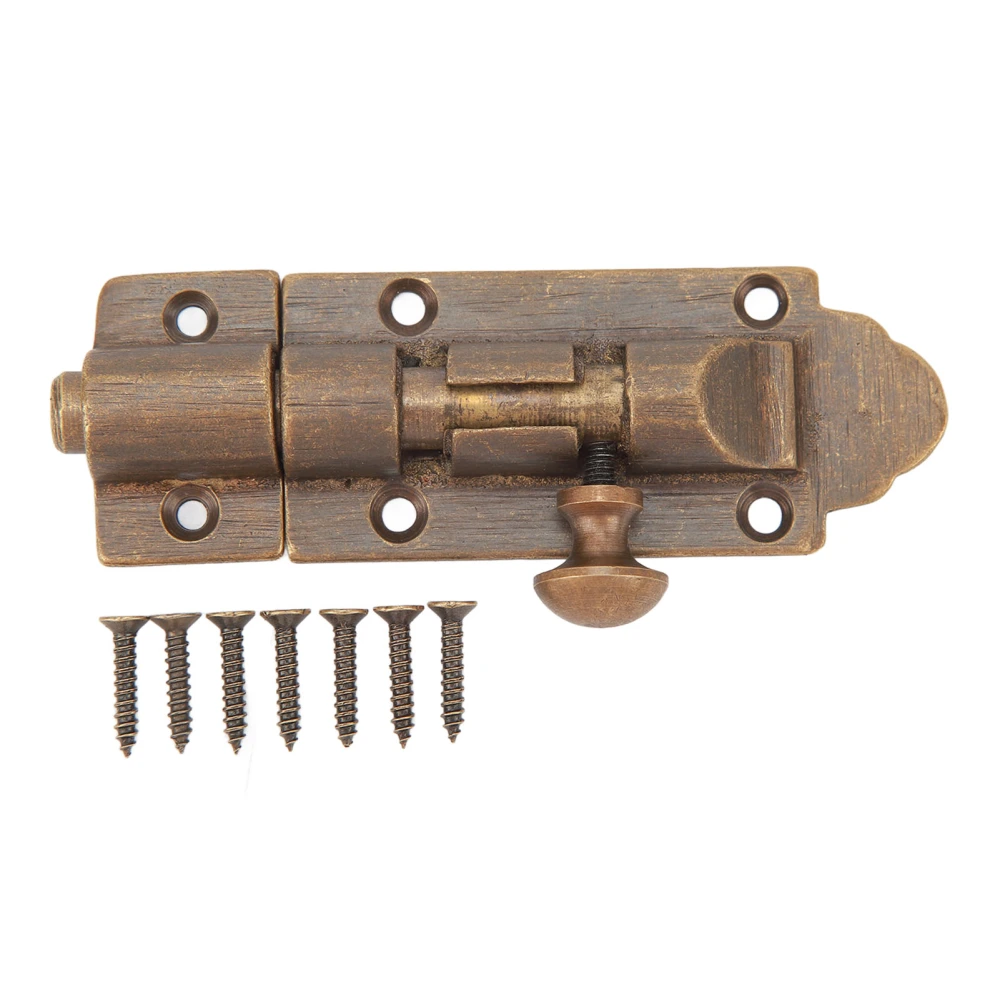 Barrel Bolt Buckle Rust Proof High Hardness Brass Antique Sliding Door Latch for Window Closet Furniture