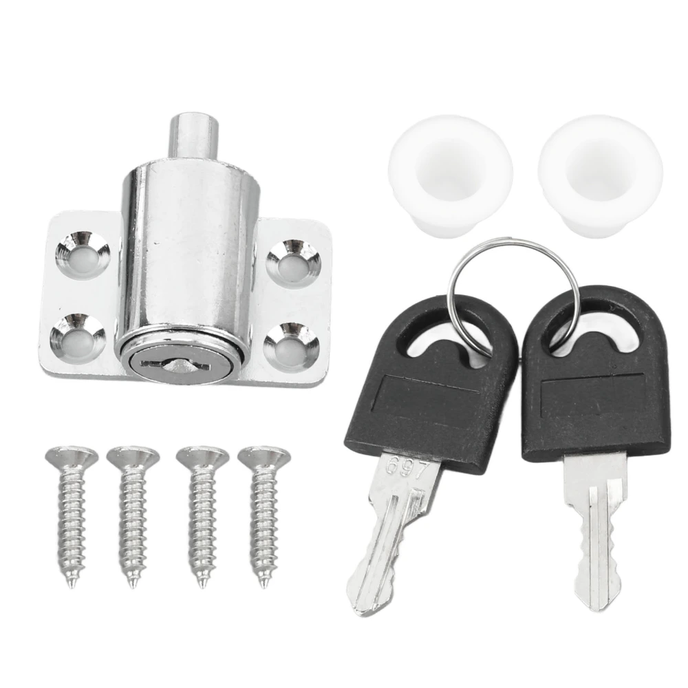 Sliding Window Lock Zinc Alloy Sliding Door Glass Window Security Limit Lock with Keys for Child Protection Home Security