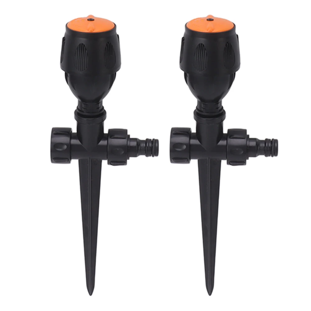 2pcs Garden Sprinklers Plastic 360 Degree Rotating Irrigation Sprinkler Large Area Coverage Sprinkler for Garden Yard Lawn