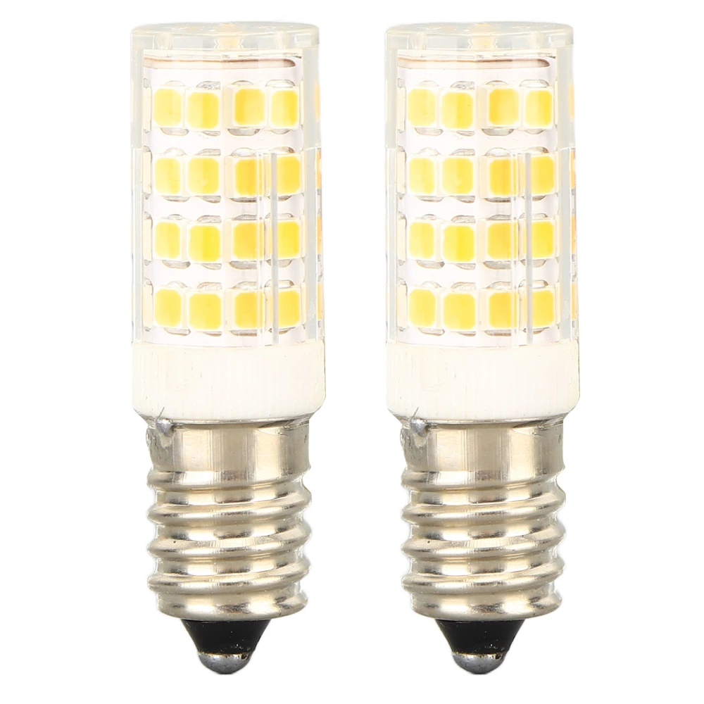 2Pcs E14 Light Bulb Dimmable E14 LED Bulbs European Base Bulbs for Refrigerator Chandelier 450LM 5W 3000K 100‑130V