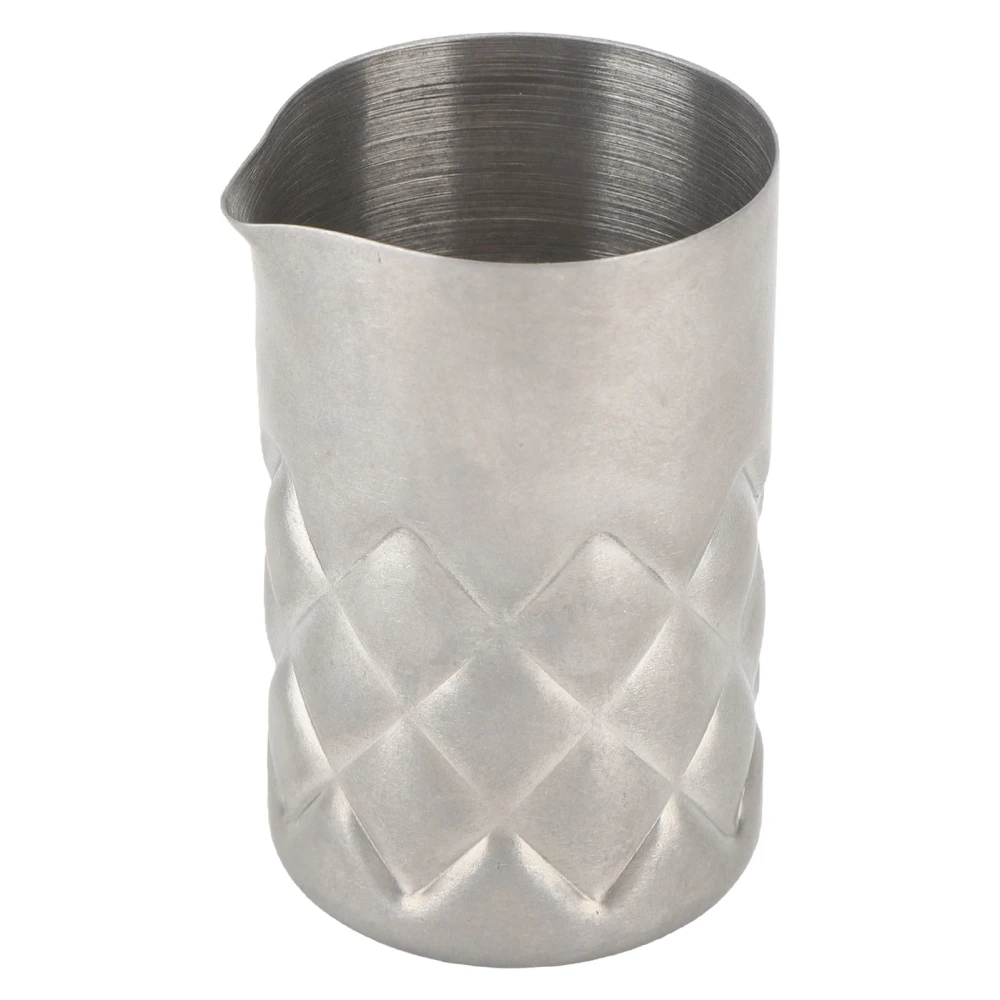 304 Stainless Steel Mixing Glass Rustproof Corrosion Resistance 60ml Cocktail Shaker with Scale for Bar Silver Mesh