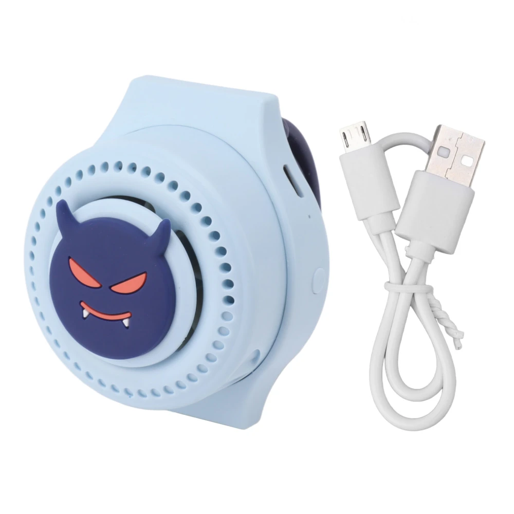 Mini Watch Fan Cartoon USB Charging Portable Compact Quiet Watch Wrist Fan for Kids Indoor Outdoor Office Traveling