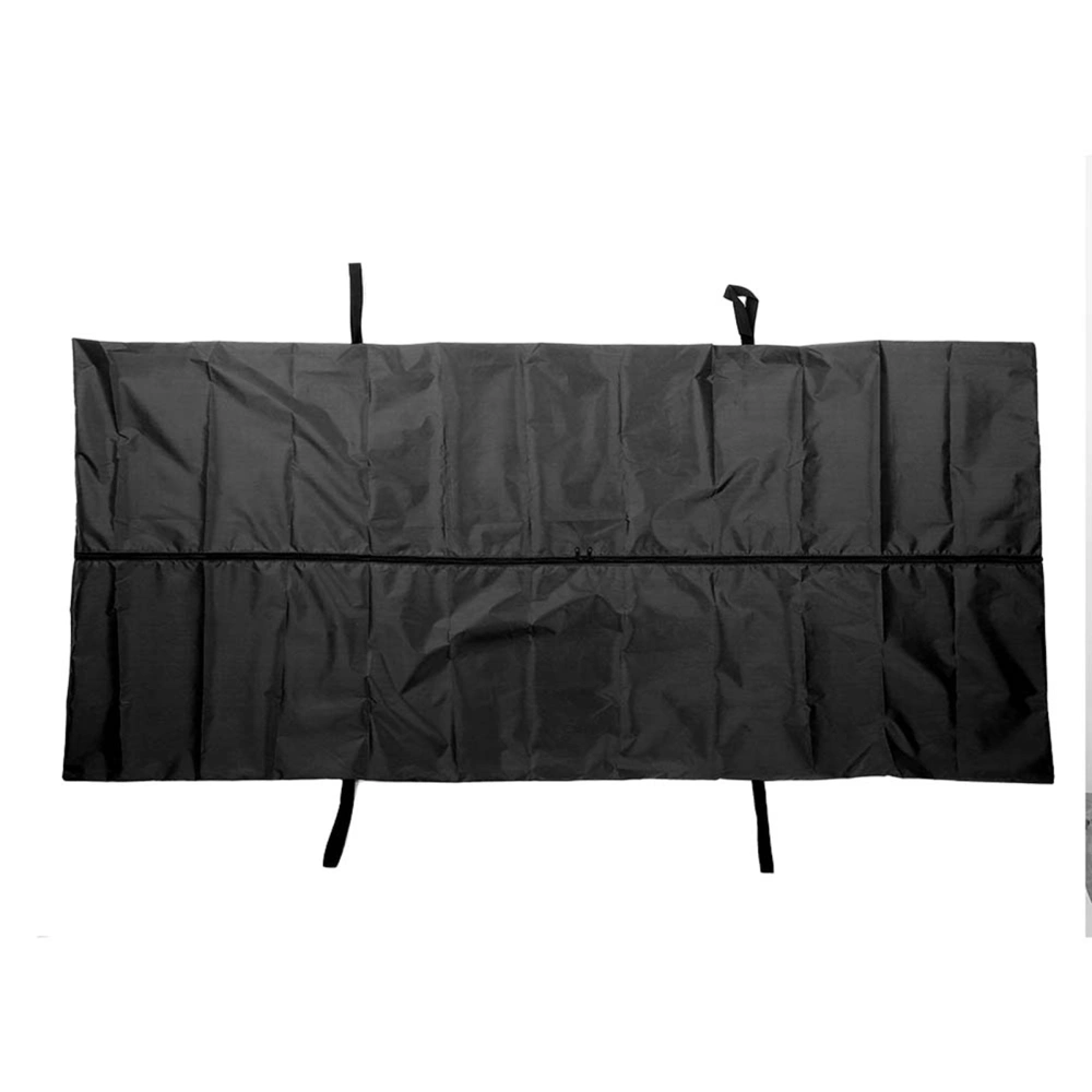 Black Emergency Cadaver Body Bag Oxford Cloth Body Storage Bag 210D Waterproof for Funeral Hospital Transportation 150x60cm/59.1x23.6in