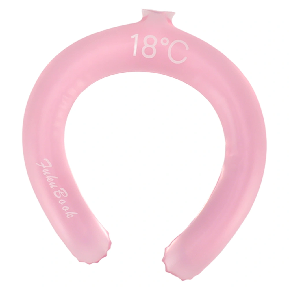 Neck Cooling Tube Reusable Hands Free Lightweight Wearable Neck Cooler Wrap for Summer Outdoor Sports Pink