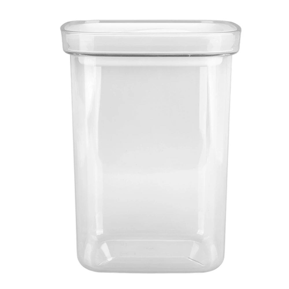 Kitchen Food Storage Box Airtight Food Storage Container Sealed Transparent Tank with Lid for Mixed Grain Rice White 1300ml