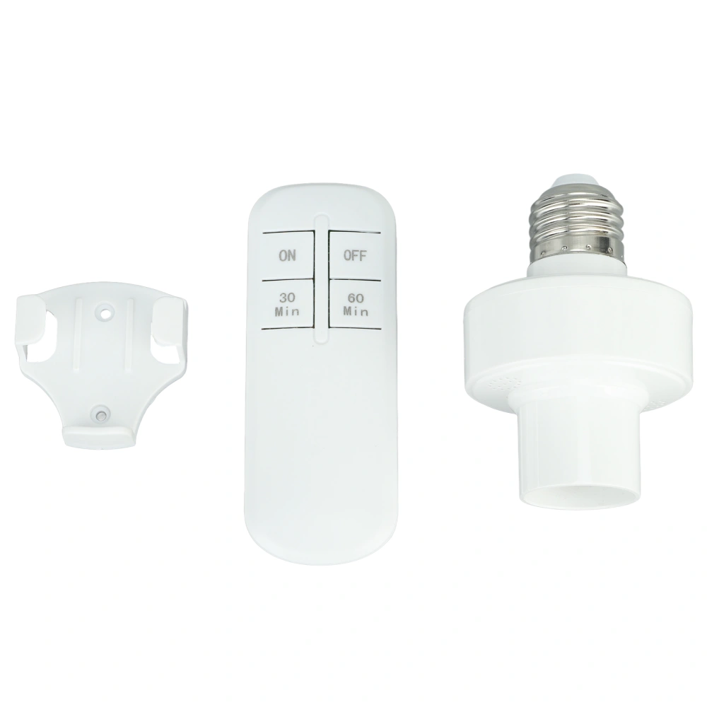 Remote Control Light Bulb Socket Wireless Remote Light Bulb Socket with Remote Control for E27 Bulb Base 220V