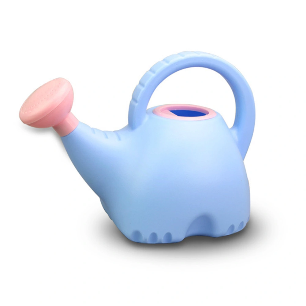 Children Watering Can Elephant Shape Cute Plastic Watering Kettle Gardening Toy 1.5L Blue