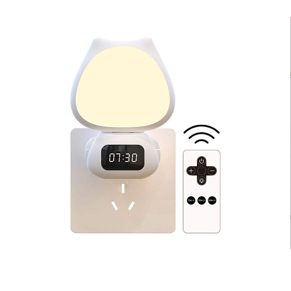 LED Night Light Plug In Or Charging Remote Control Dimmable Rotatable Head Cute Nursery Light for Bedroom CN Plug 220V Single Light Color