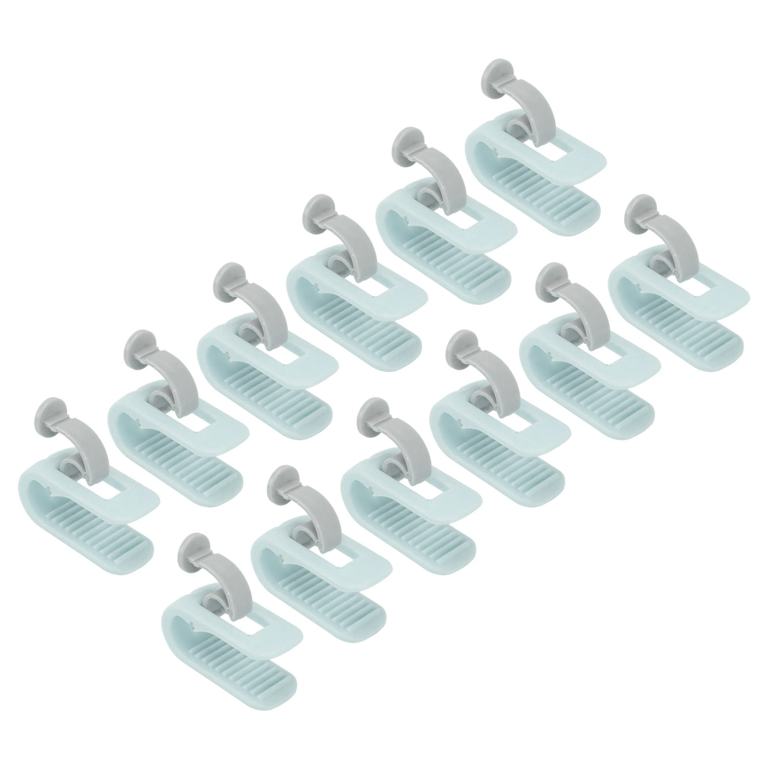12pcs Bed Sheet Clips Prevent Slip Needleless Safe 180 Degree Closure Universal Quilt Cover Fastener for Home Green