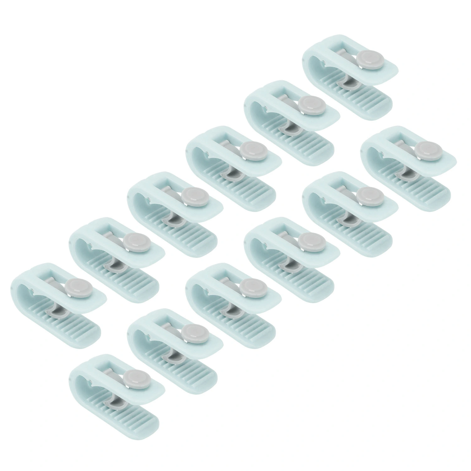 12pcs Bed Sheet Clips Prevent Slip Needleless Safe 180 Degree Closure Universal Quilt Cover Fastener for Home Green