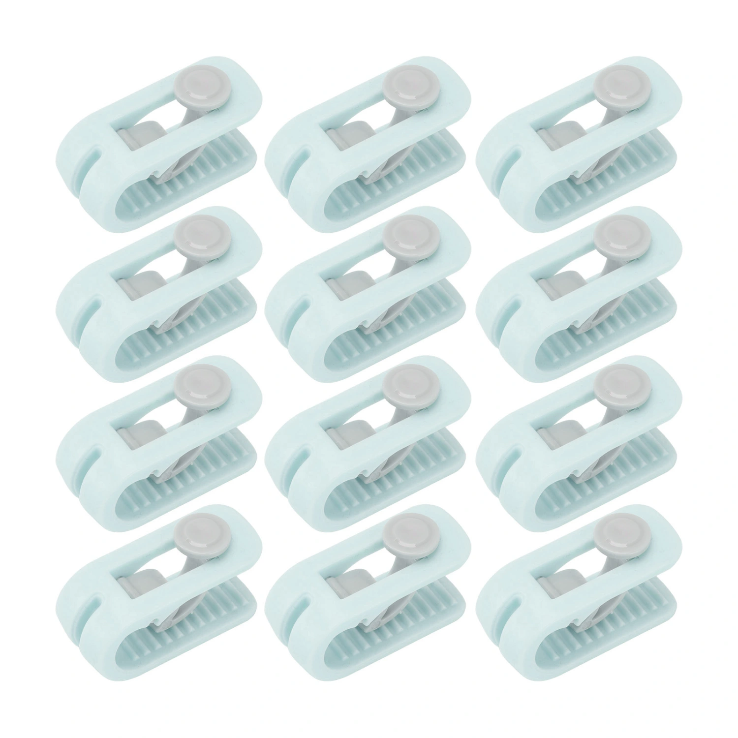 12pcs Bed Sheet Clips Prevent Slip Needleless Safe 180 Degree Closure Universal Quilt Cover Fastener for Home Green