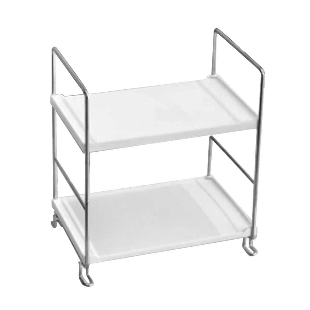 2 Tier Countertop Organizer Nordic Style Large Space Removable Cabinet Storage Shelf for Bedroom Bathroom Kitchen