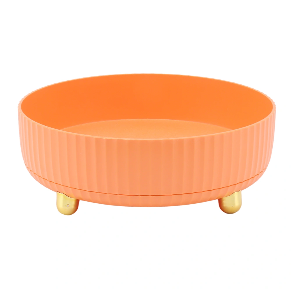 360 Degree Rotating Storage Rack Organizer Round Cosmetic Spice Rack Turntable for Kitchen Cabinet Pantry Small Orange