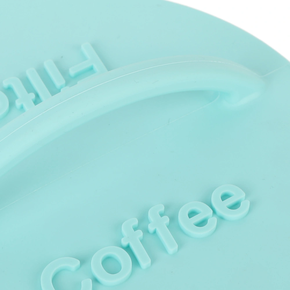 Coffee Filter Storage Holder Light Weight Silicone Holder Anti Dust Round Coffee Filter Dispenser for Home Coffee Shop Mint Green