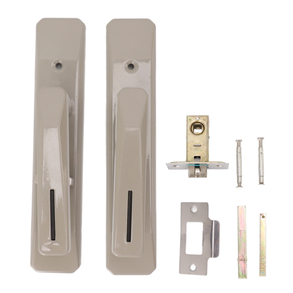 Rectangular Door Handle Locks Privacy Door Levers Reversible Gate Rectangular Bath Door Handle Locks for Bedrooms Office Nickel