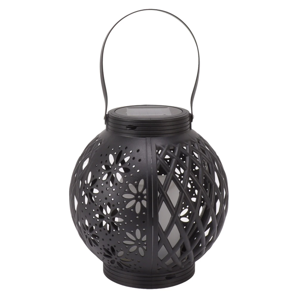 7.9in Solar Garden Lantern LED Solar Lantern Waterproof Decorative Rattan Flower Lantern For Courtyard Pathway Patio