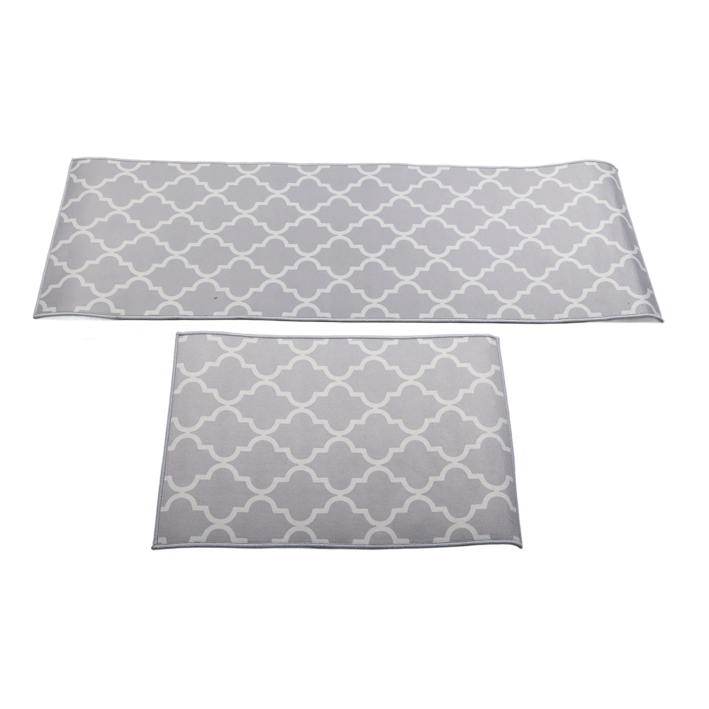 2Pcs Kitchen Mat Dustproof Floor Mat Rug Home Decoration for Office Hotel