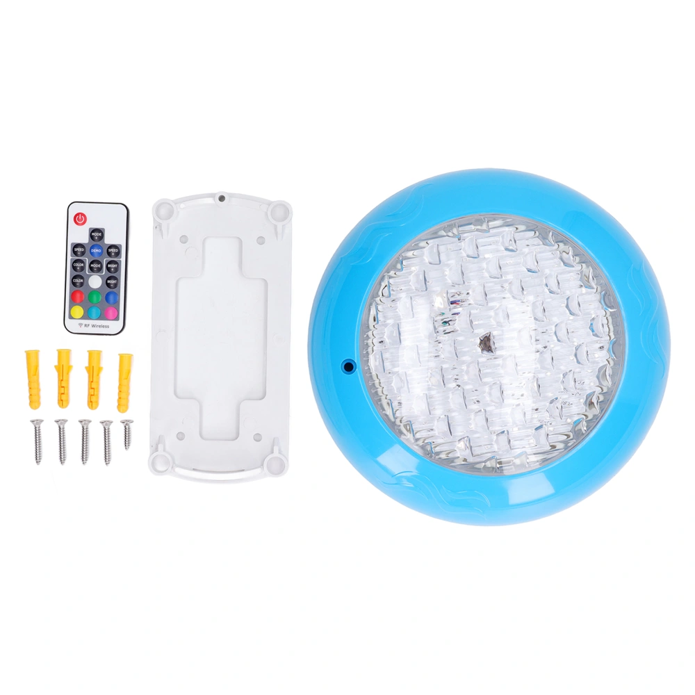 LED Swimming Pool Lamp Wall Mount Underwater Light with Remote Control IP68 Waterproof AC12V 35W