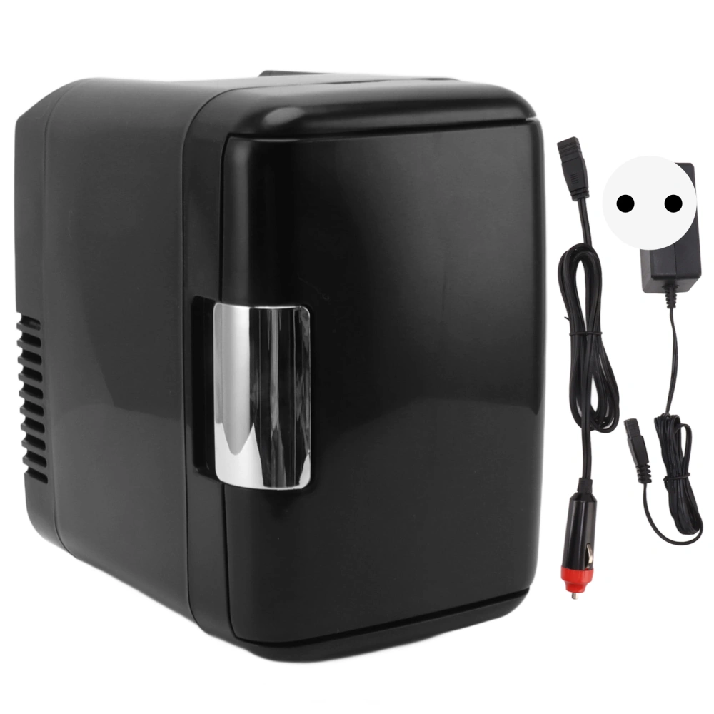 4L 6 Can Black Small Makeup Refrigerator Cooler Warmer Car Cosmetics Mini Portable Fridge for Bedroom 100‑240V EU Plug