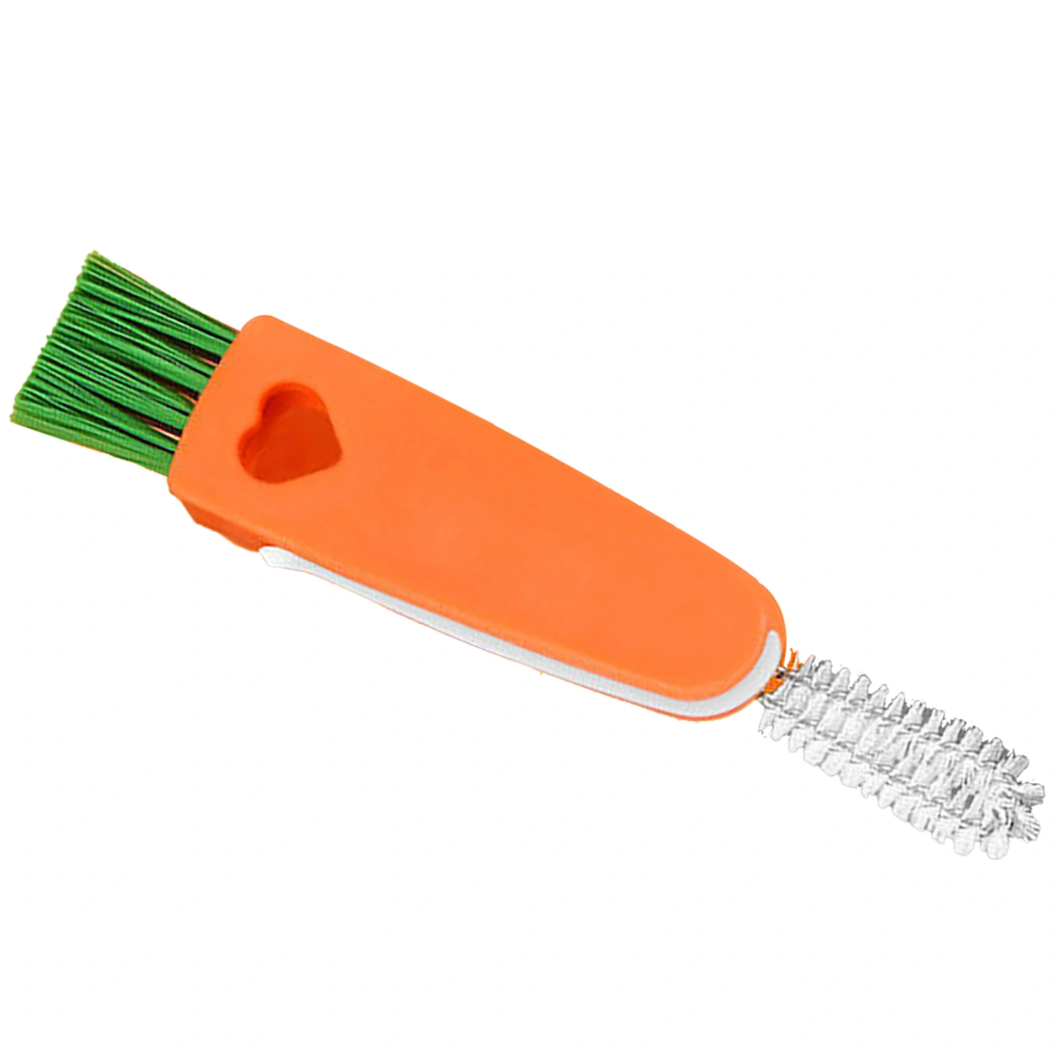 Cup Cleaning Mini Brush Carrot Shape 3 in 1 Multifunctional Bottle Lid Groove Detail Brush for Home Kitchen