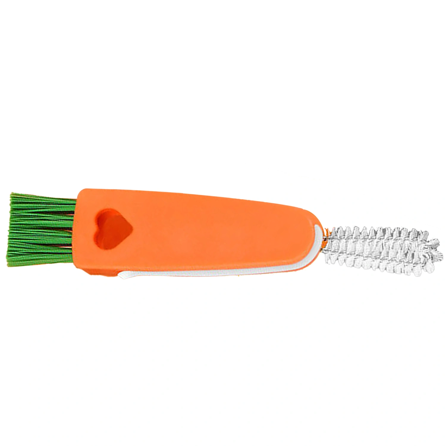 Cup Cleaning Mini Brush Carrot Shape 3 in 1 Multifunctional Bottle Lid Groove Detail Brush for Home Kitchen