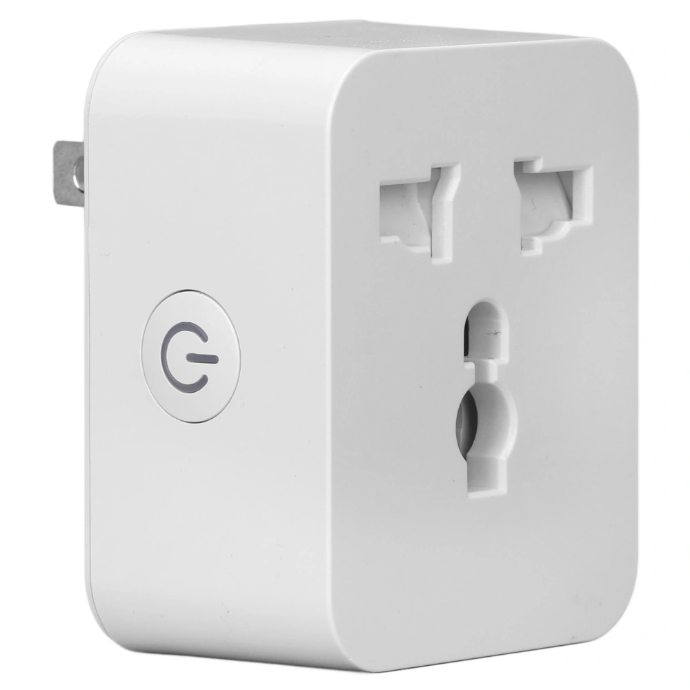 Smart Plug 15A PC 2.4G WiFi Bluetooth Outlet with Schedule Timer Function Voice and APP Control US Plug AC 100 to 240V