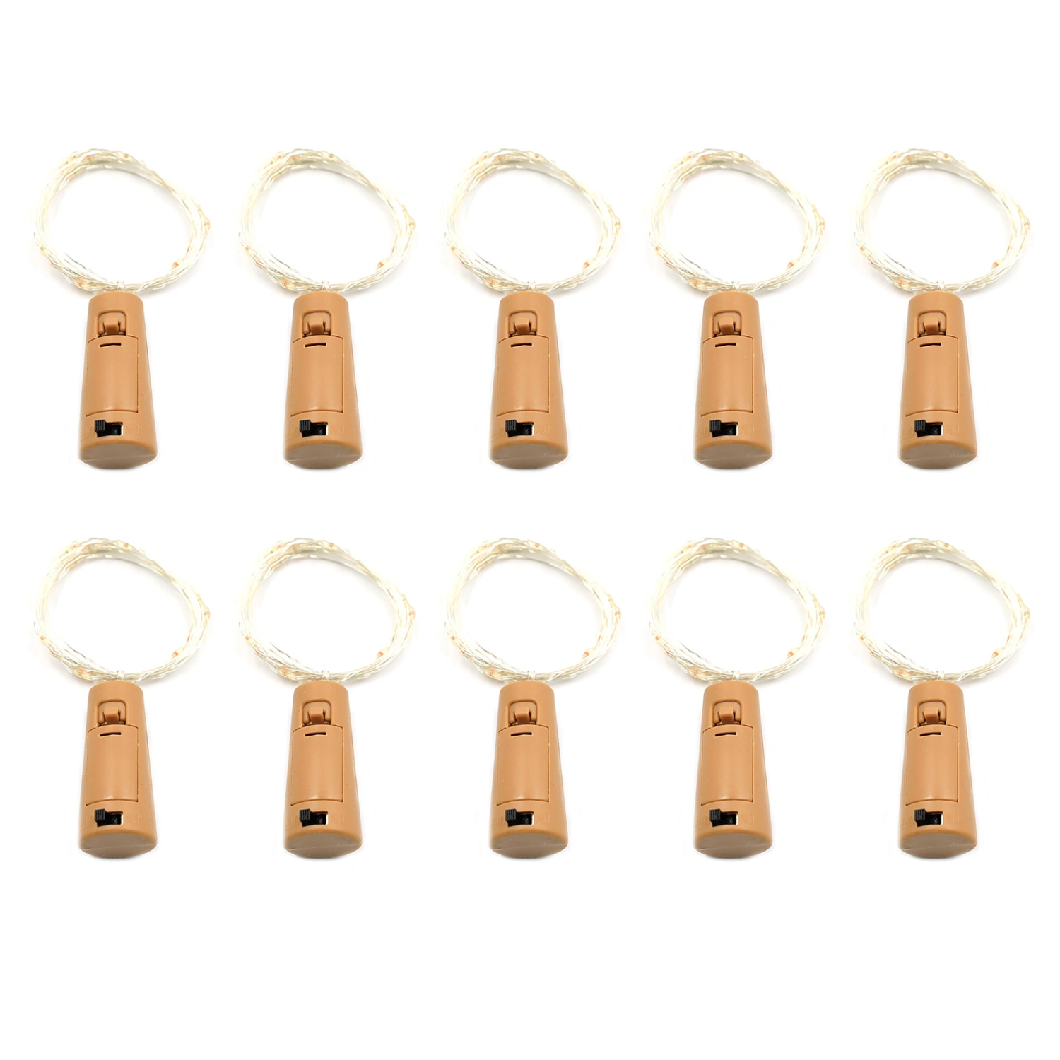 10PCS LED Wine Bottle Cork Light High Brightness Waterproof Colorful Copper String Lights for Christmas Party