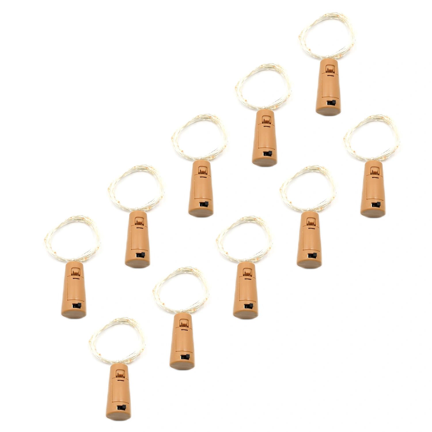 10PCS LED Wine Bottle Cork Light High Brightness Waterproof Colorful Copper String Lights for Christmas Party